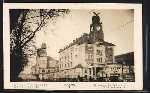 AK Prag / Praha, Blick zum Wilson-Bahnhof