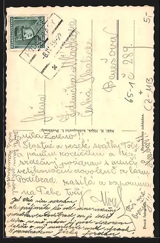 AK Podebrady, Bahnhof, Nadrazi