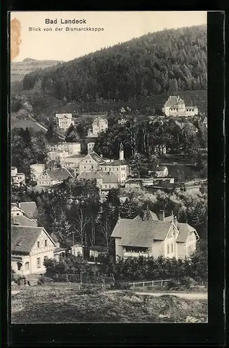 AK Bad Landeck, Blick von der Bismarckkoppe