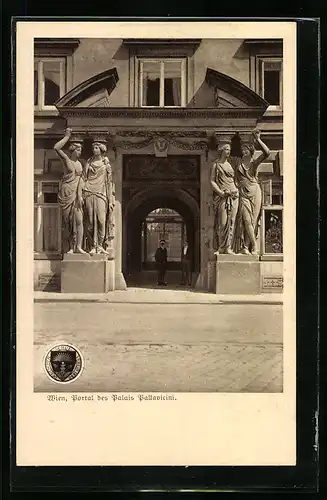 AK Deutscher Schulverein NR 357: Wien, Portal des Palais Pallavicini