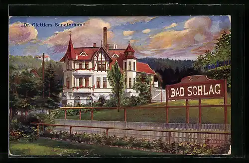 AK Bad Schlag, Dr. Glettlers Sanatorium