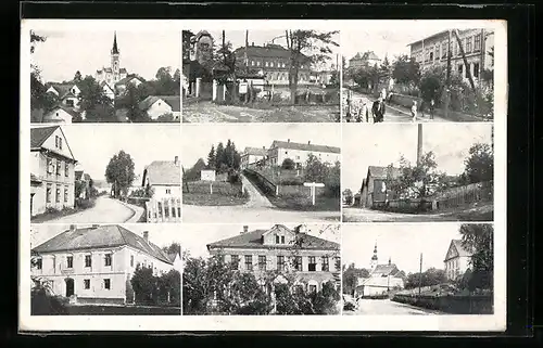 AK Suchdol nad Odrou, Gasthaus, Strassenpartie mit Gebäudeansicht, Ortspartie