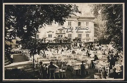 Foto-AK Teplitz-Schönau, Schlossgarten-Restaurant