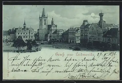 AK Leitmeritz / Litomerice, Ortspartie