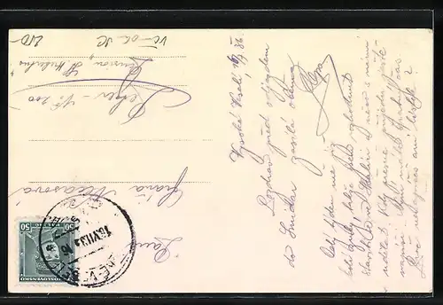 AK Vysoké Veseli n. /Cidl, Strassenpartie aus der Ortschaft