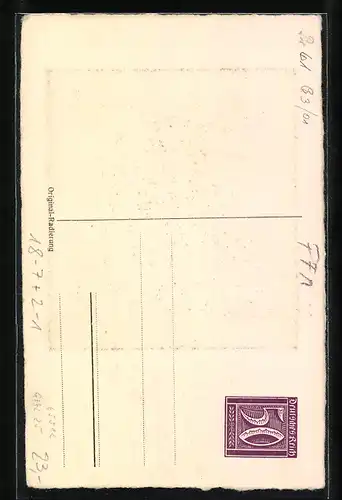 Künstler-AK Frankfurt a. M., 28. Philatelistentag des Bundes Deutsch und Österr. Philatelisten-Vereine 1922, Ganzsache