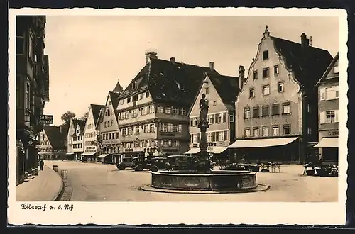 AK Biberach a. d. Riss, Ortspartie am Gasthaus zum Roten Ochsen