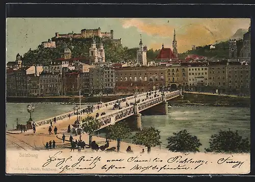 AK Salzburg, Brücke und Festung