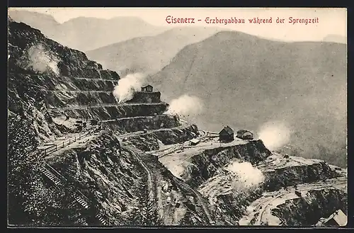 AK Eisenerz, Erzbergbau während der Sprengzeit