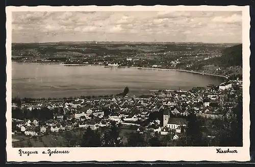 AK Bregenz a. Bodensee, Panorama mit Kirche