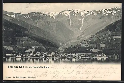 AK Zell am See, Teilansicht mit der Schmittenhöhe