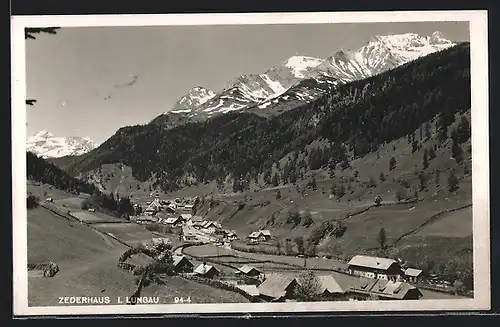 AK Zederhaus i. Lungau, Teilansicht mit Bergen