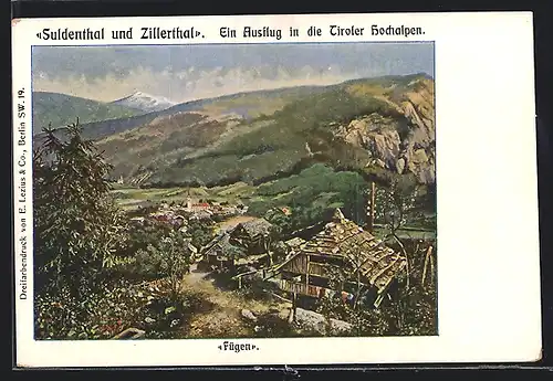 AK Fügen im Zillertal, Ortsansicht