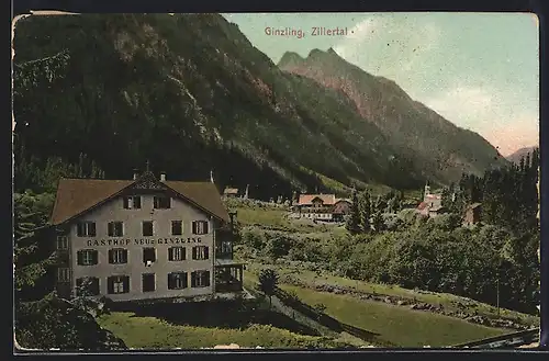 AK Ginzling /Zillertal, Gasthof Neu-Ginzling