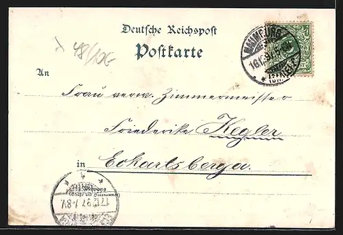 Lithographie Naumburg a. S., Kaserne, Dom, Innenansicht