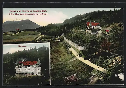 AK Lückendorf, Ortsansicht mit Kurhaus