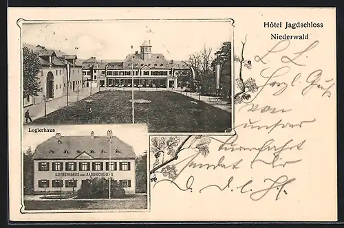 AK Niederwald, Hotel Jagdschloss, Logierhaus