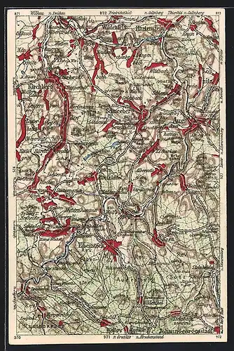 AK Eibenstock, Wona-Karte der Region um den Ort
