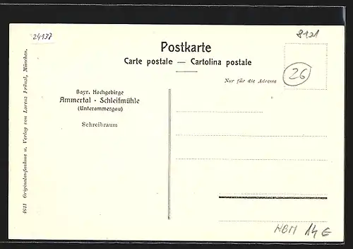 AK Unterammergau /Bayr. Hochgebirge, Schleifmühle im Ammtertal