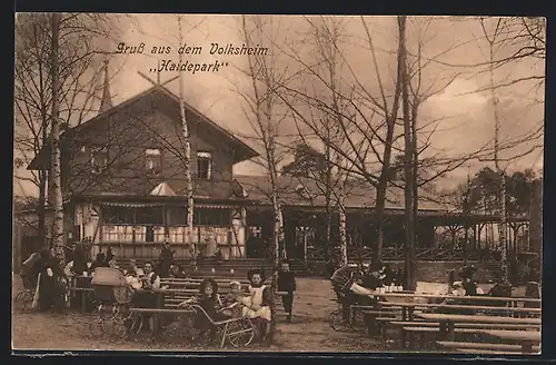 AK Dresden-Neustadt, Gasthaus Volksheim Haidepark