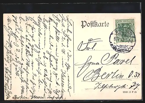 AK Borken i. Hessen, Strassenpartie mit Kindern