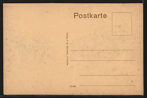 AK Vorsfelde, Mein-Strasse mit Mann