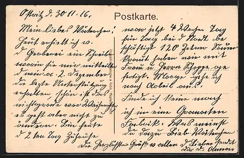 AK Ostritz, Zittauer Strasse mit Geschäften