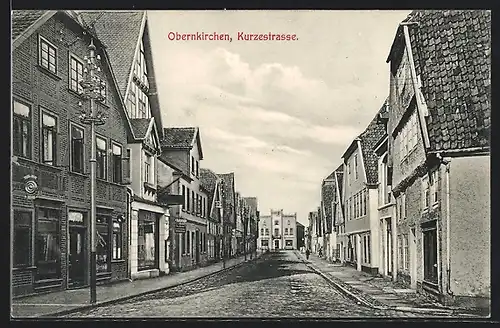 AK Obernkirchen, Kurzestrasse mit Geschäften