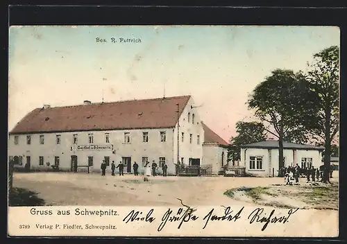 AK Schwepnitz, Gasthof zu Schwepnitz von R. Puttrich