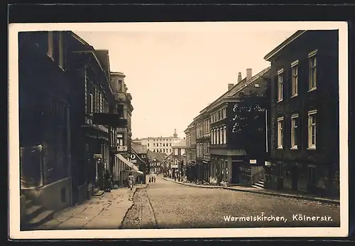 AK Wermelskirchen, Kölnerstrasse mit Geschäften