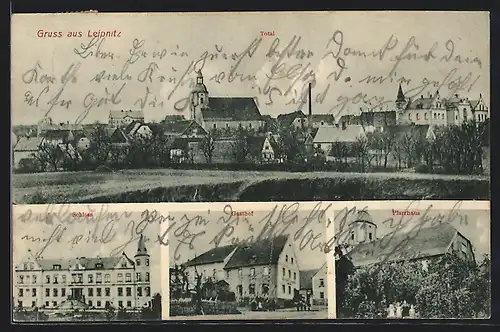 AK Leipnitz, Gasthof, Schloss, Pfarrhaus