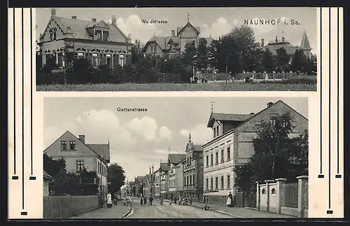 AK Naunhof i. Sa., Waldstrasse mit Kindern, Gartenstrasse