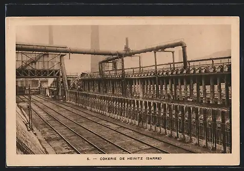 AK Heinitz / Sarre, Partie in der Kokerei, Cokerie de Heinitz