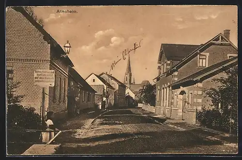 AK Armsheim, Strassenpartie am Ortseingang