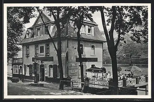 AK Trechtingshausen, Bahnhof-Hotel zur schönen Aussicht