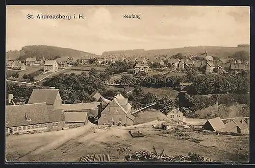AK St. Andreasberg /Harz, Grube Neufang aus der Vogelschau