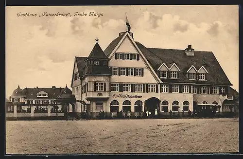 AK Grube Marga, Gasthaus Kaiserkrone, Frontansicht