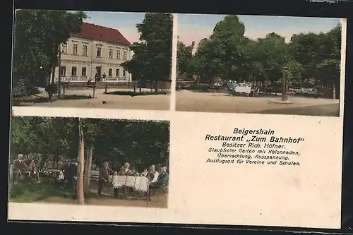 AK Belgershain, Restaurant Zum Bahnhof, bes. Rich. Höfner