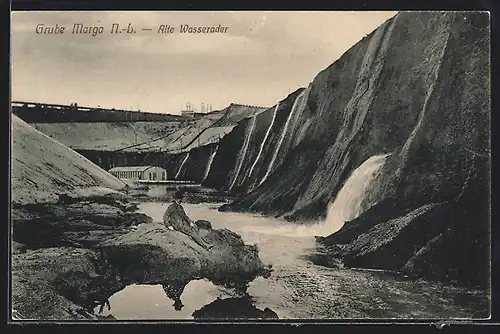 AK Marga /N.-L., Grube Marga, Alte Wasserader, Kohle