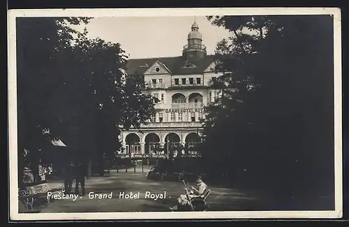 AK Piestany, Grand Hotel Royal mit Anlagen