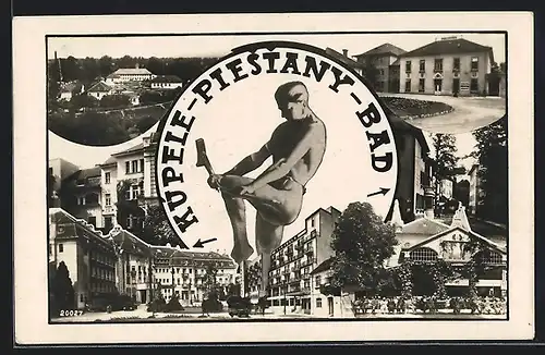 AK Piestany, Gebäudeansichten, Ortspartie