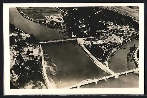 AK Piestany, Ortsansicht vom Flugzeug aus