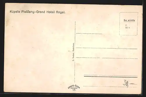 AK Piestany, Grand Hotel Royal, Frontansicht