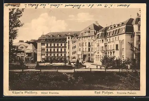 AK Piestany, Thermia Palace Hotel mit näherer Umgebung