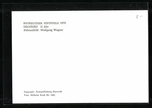 AK Bayreuth, Festspiele 1970, Siegfried II. Akt