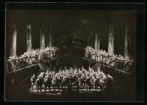 AK Bayreuth, Festspiele 1960, Der fliegende Holländer, 3. Akt auf dem Schiff