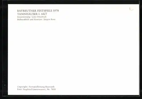 AK Bayreuth, Festspiele 1978, Tannhäuser I. Akt, Gruppe von Geistlichen