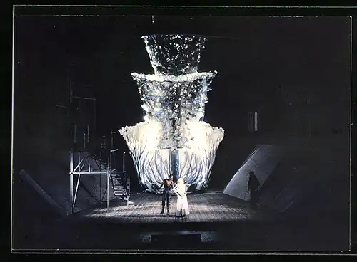 AK Bayreuth, Festspiele 1978, Der Fliegende Holländer II. Akt, erleuchtetes Segel