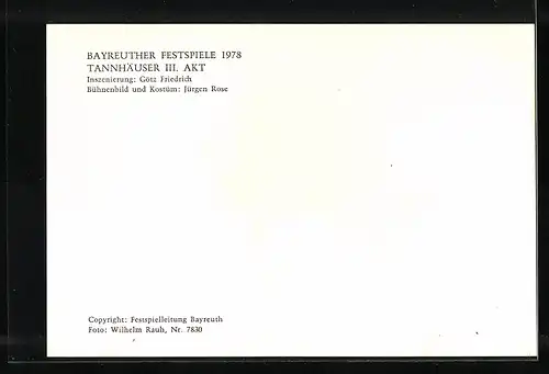 AK Bayreuth, Festspiele 1978, Tannhäuser III. Akt, Trauerzug