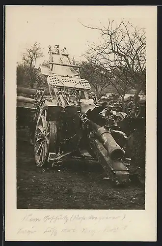 Foto-AK Kanone der Artillerie